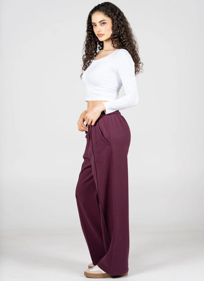 Wide Leg Pant Recycled Polyester / Cotton Fleece