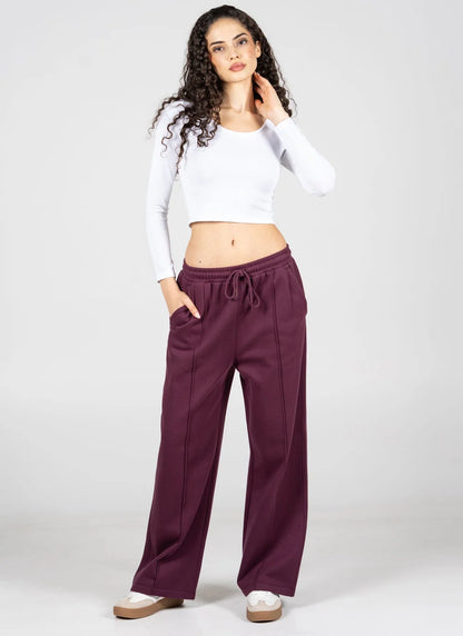 Wide Leg Pant Recycled Polyester / Cotton Fleece