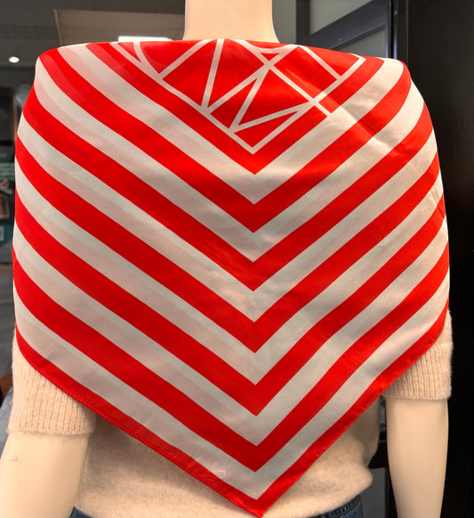 Vintage Style  Color Stripes red and grey