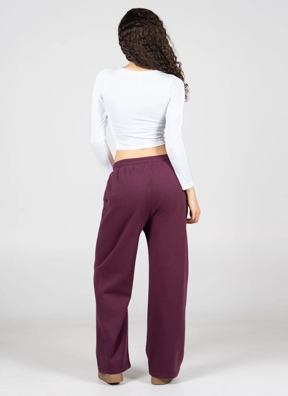 Wide Leg Pant Recycled Polyester / Cotton Fleece