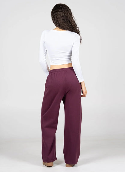 Wide Leg Pant Recycled Polyester / Cotton Fleece